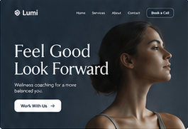 Lumi Wellness website redesign concept