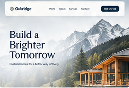 Oakridge Homes website concept